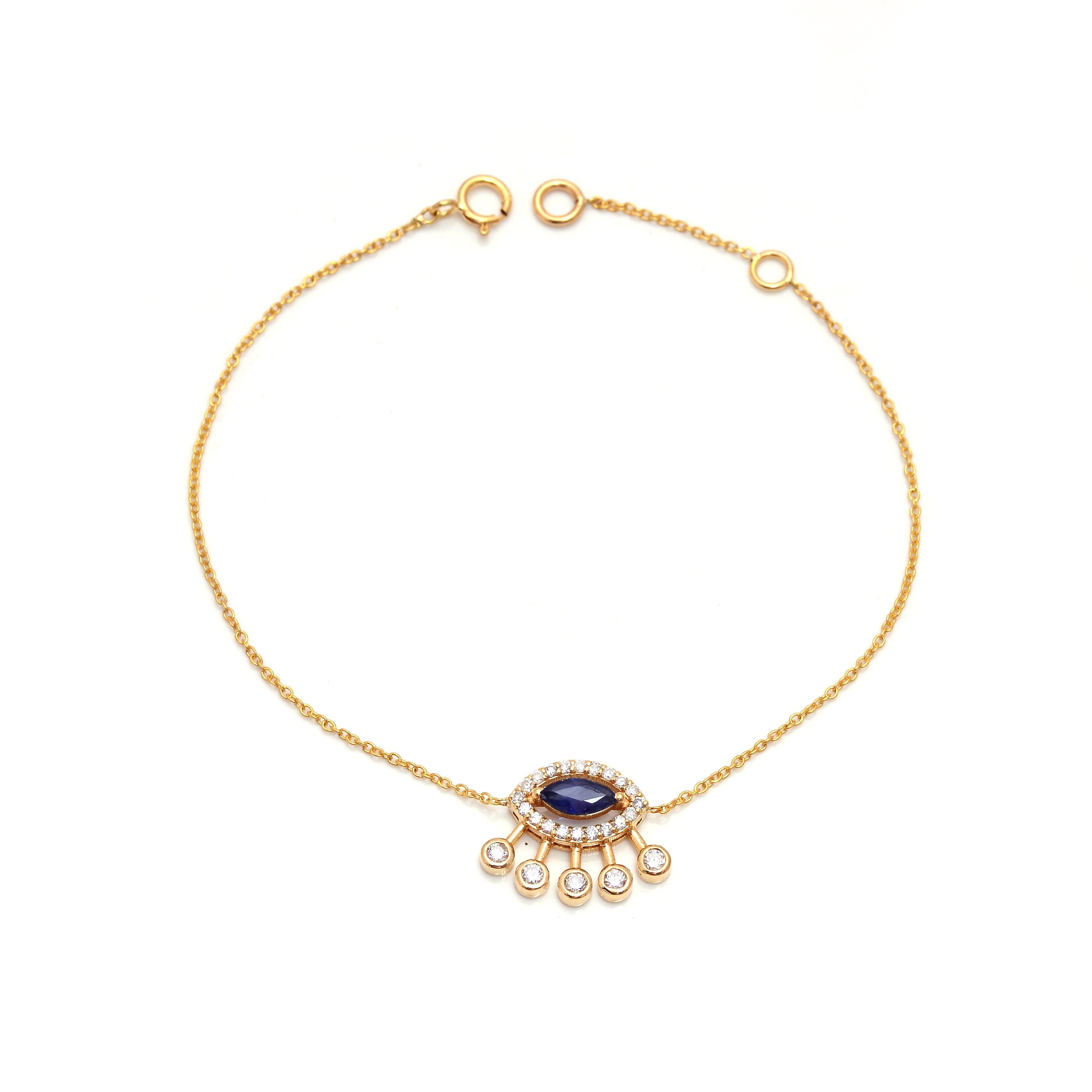 4K GOLD EVIL EYE BRACELET