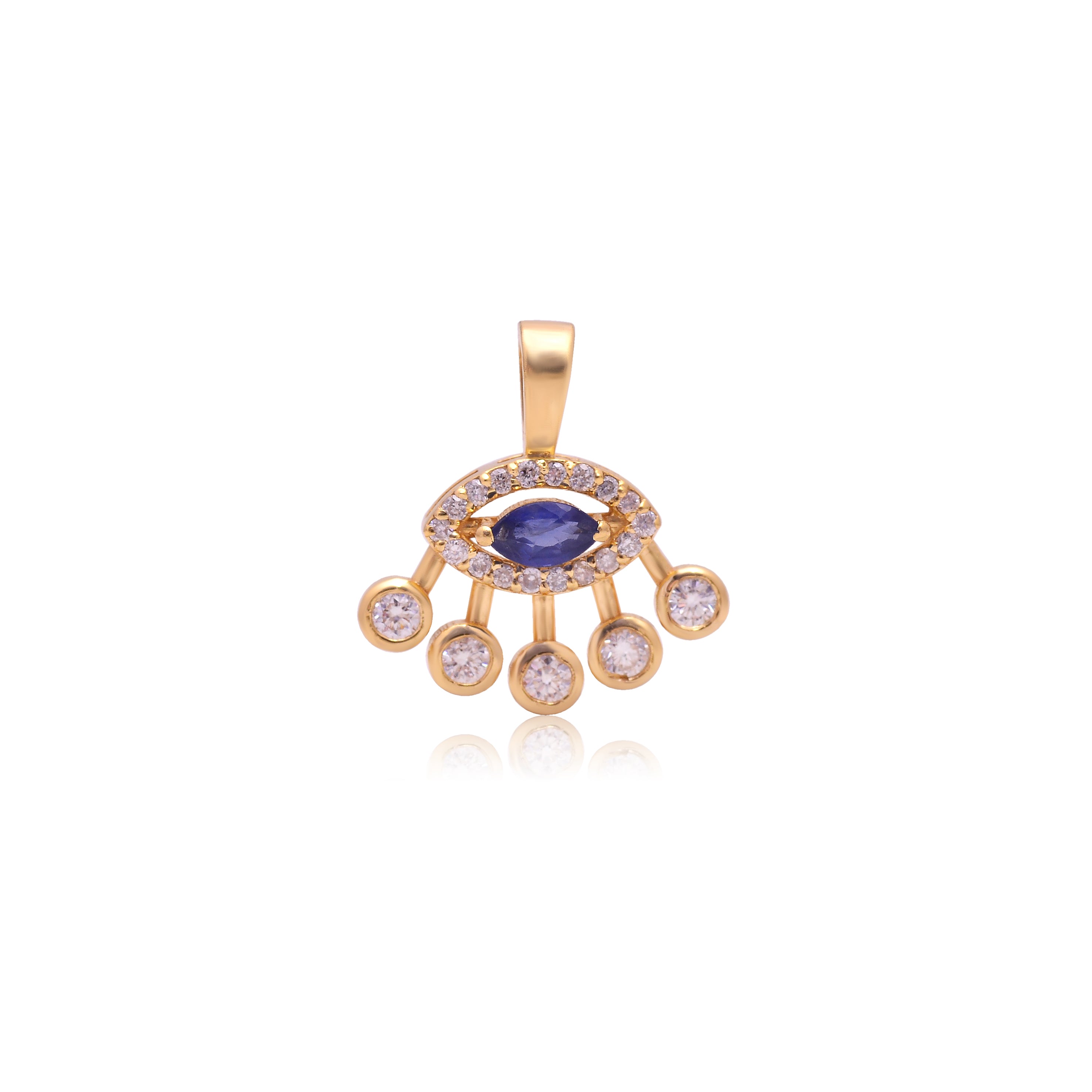 4K GOLD EVIL EYE PENDANT