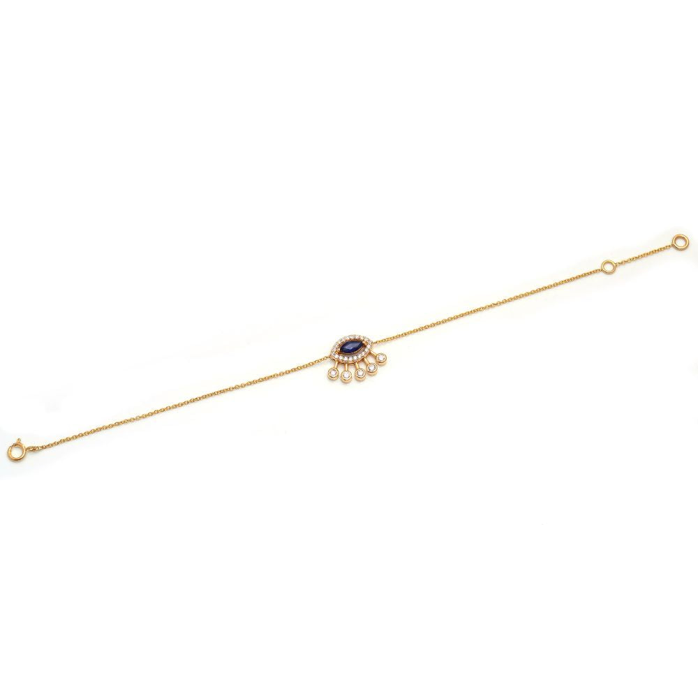 4K GOLD EVIL EYE BRACELET