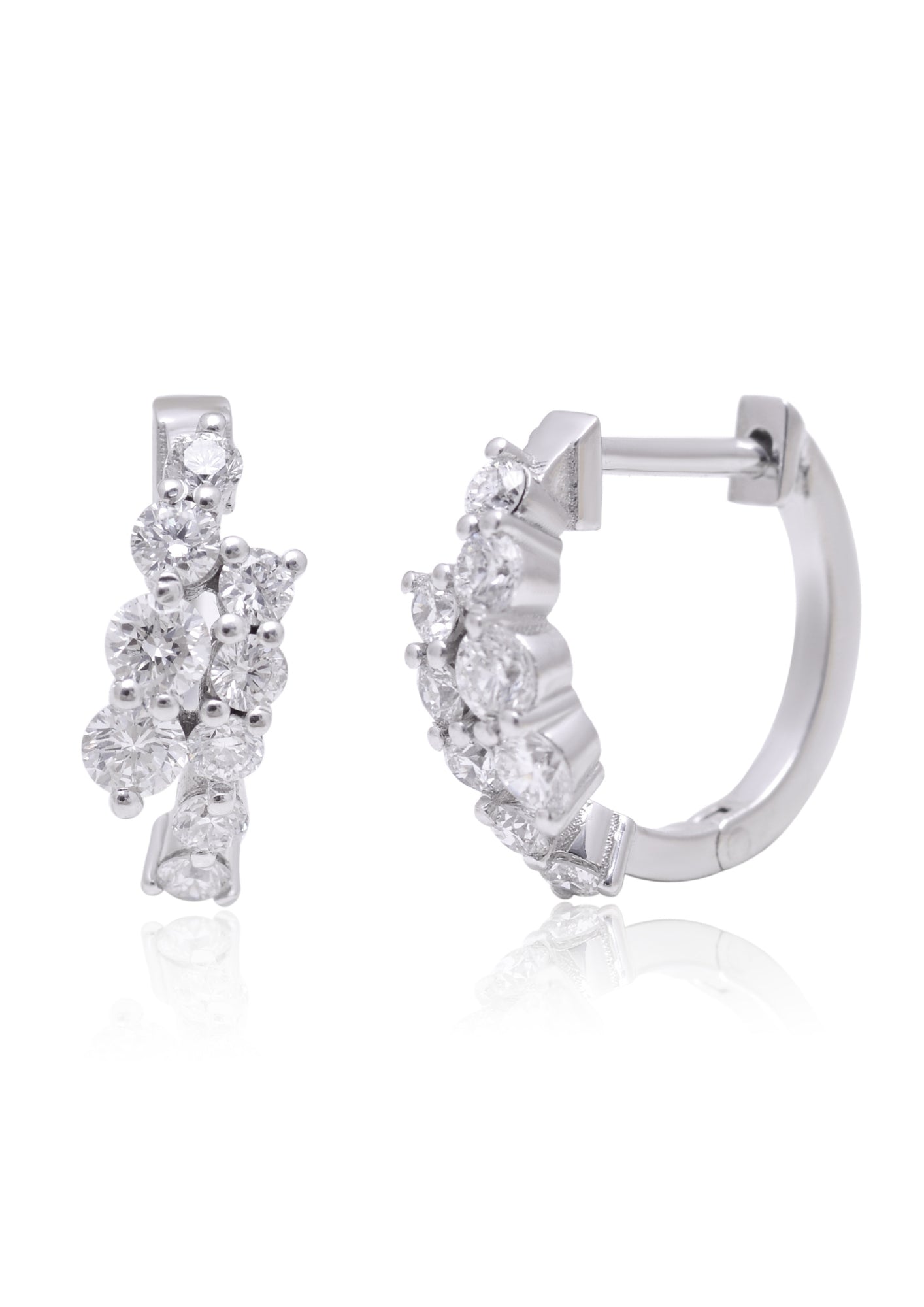 4K GOLD DOUBLE DIAMOND HOOPS