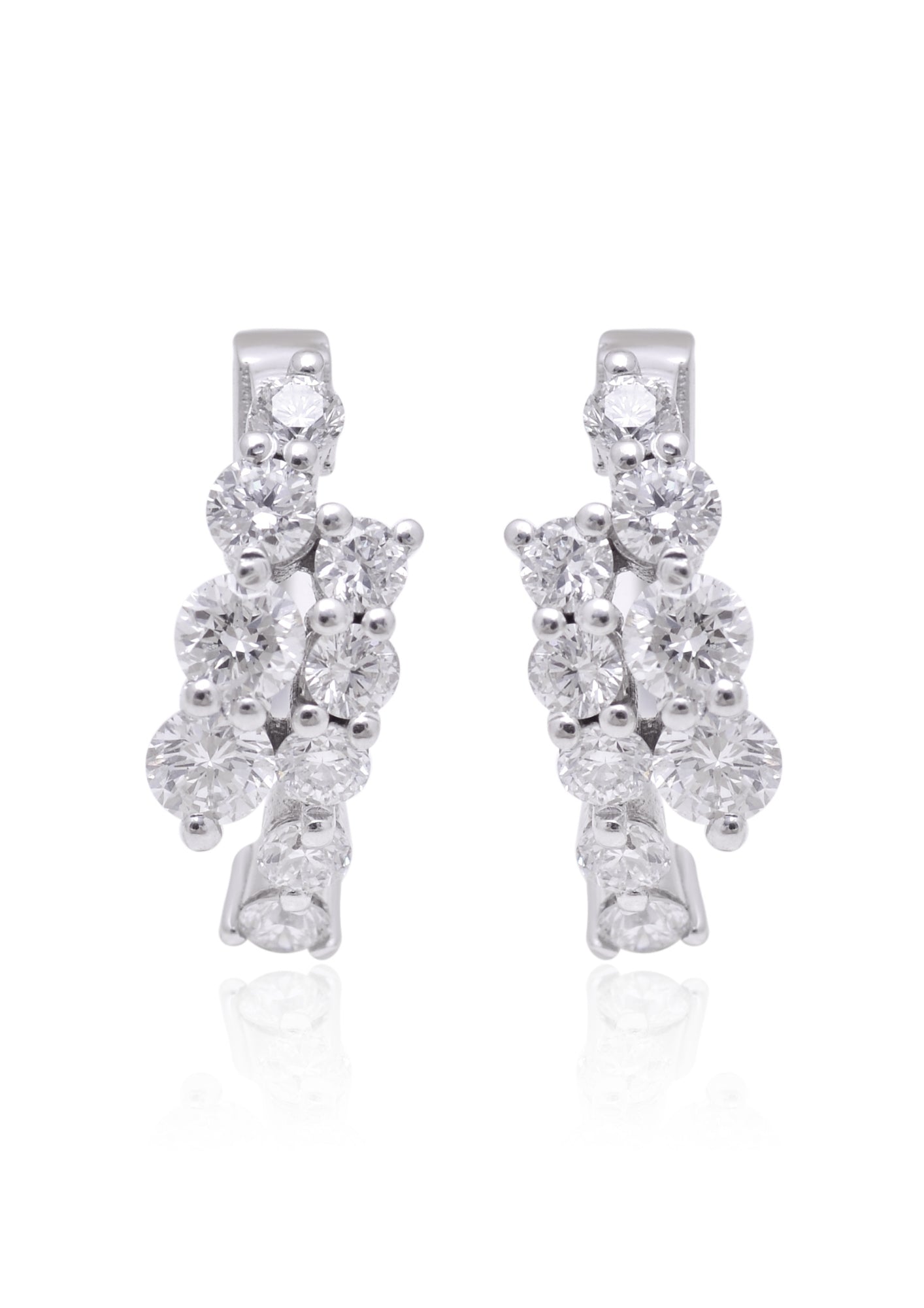 4K GOLD DOUBLE DIAMOND HOOPS