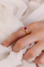 4K GOLD DAINTY RUBY RING