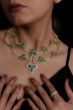 EMERALD AND DIAMOND NECKLACE