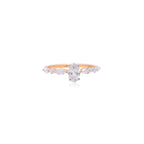 4K GOLD OVAL DIAMOND RING