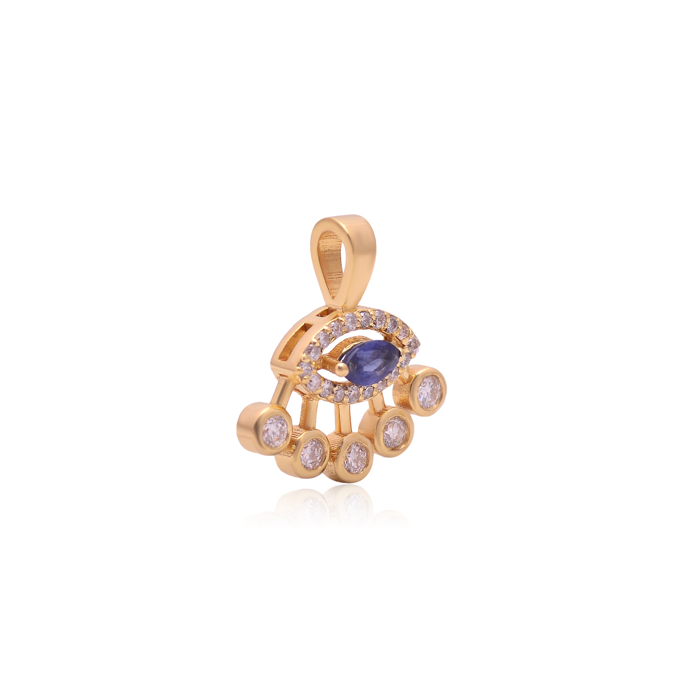 4K GOLD EVIL EYE PENDANT