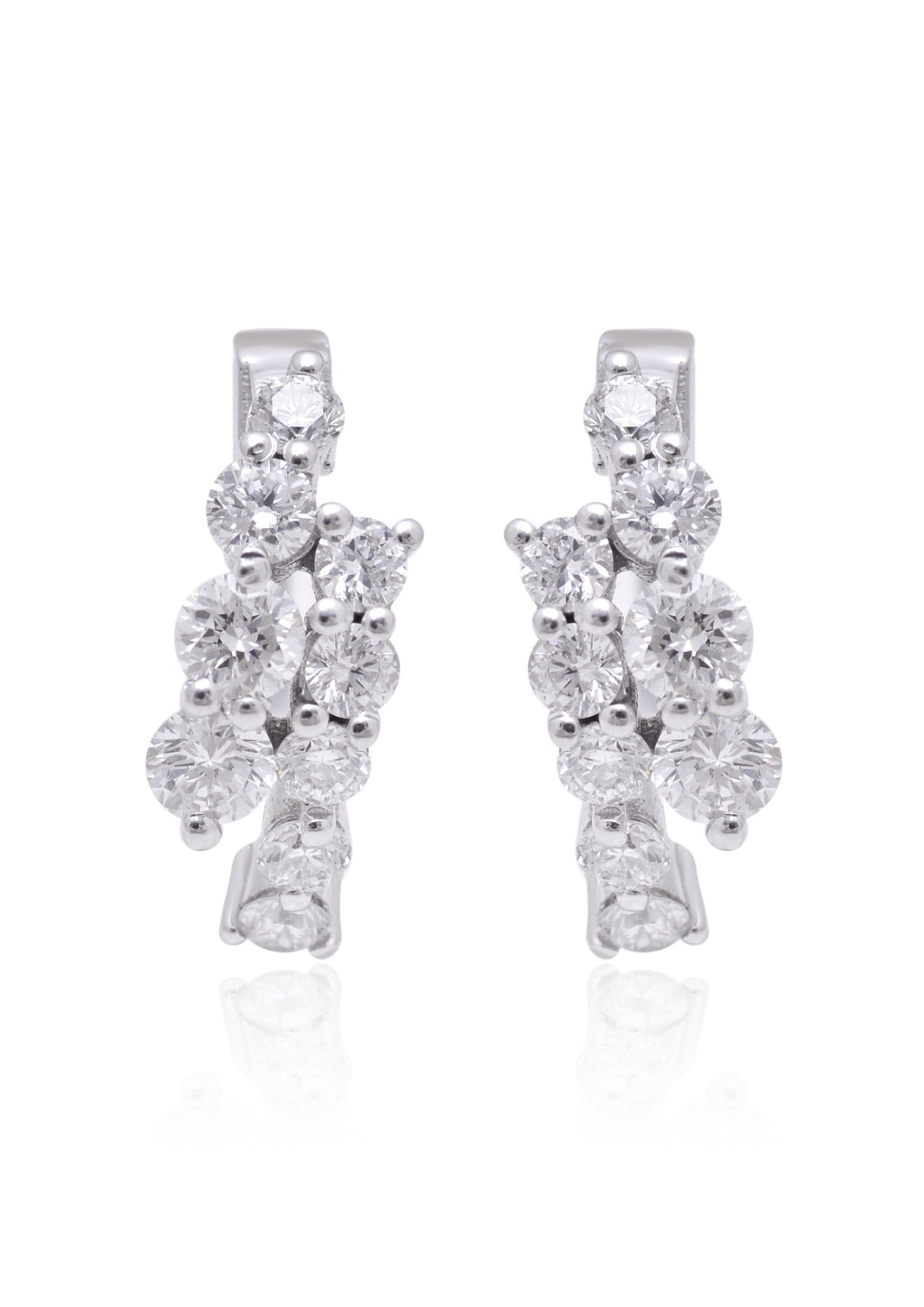 4K GOLD DOUBLE DIAMOND HOOPS